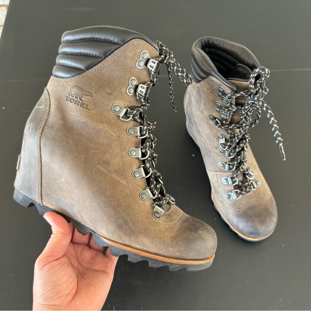 Sorel Brown Heeled Boots